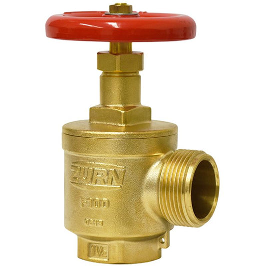 1.5 FNPT X NH FIRE HOSE VALVE, ANGLE BODY, BRASS