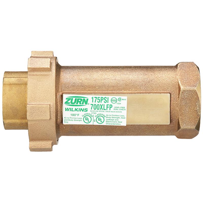 1.25 UNION FEM NPT LT X 1.25 FEM NPT OUTLT LF FIRE PROTCTN DUAL CHECK