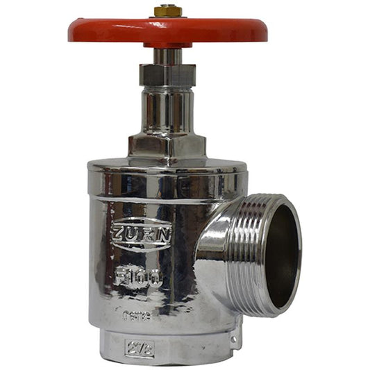2.5 FNPT X NH FIRE HOSE VALVE, ANGLE BODY, CHROME