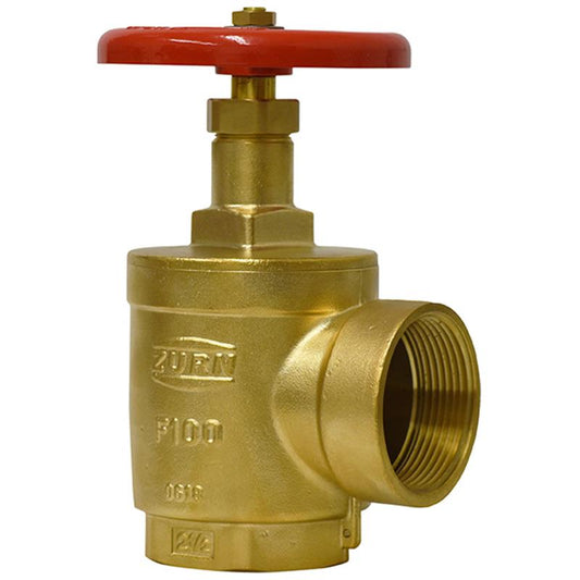 2.5 FNPT X FNPT FIRE HOSE VALVE, ANGLE BODY, BRASS