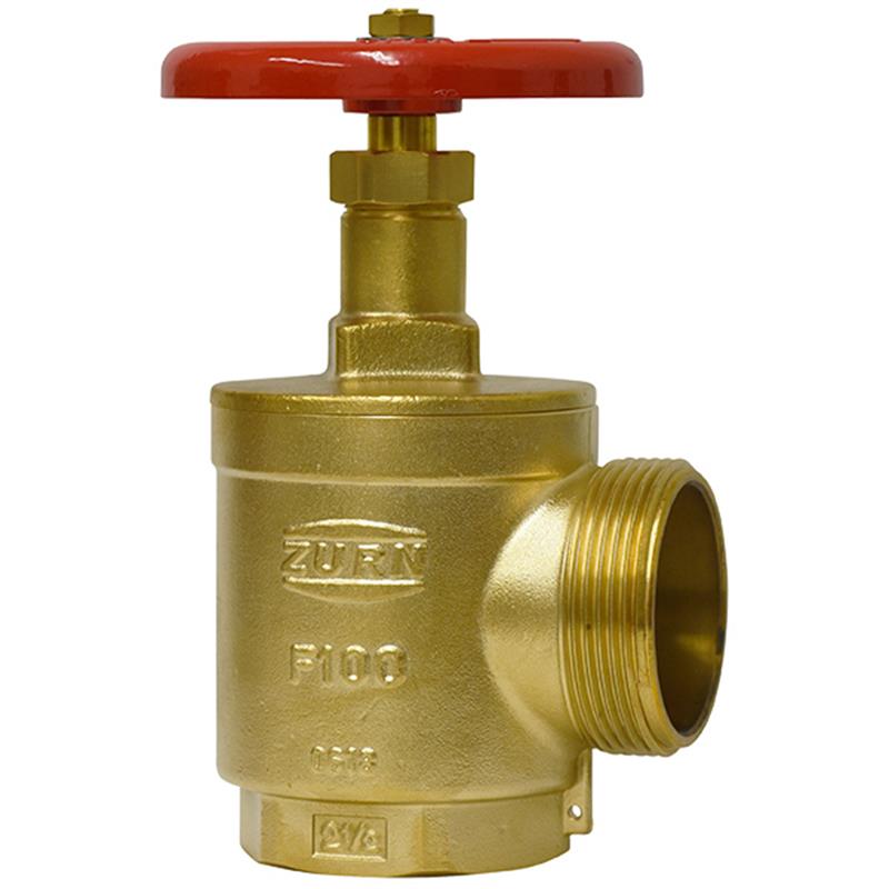 2.5 FNPT X NH FIRE HOSE VALVE, ANGLE BODY, BRASS