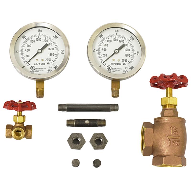 1.5 DRA VALVE, NIPPLES, GAUGES, FOR 2.5 AND 3 RISER CHECK, 300 PSI