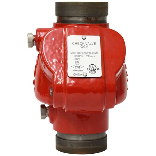 2.5 FIRE RISER CHECK, GRV, UL-ULC-FM, TAPPED FOR GAUGE AND DRA, 300 PSI
