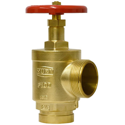 2.5 GRV X NH FIRE HOSE VALVE, ANGLE BODY, BRASS
