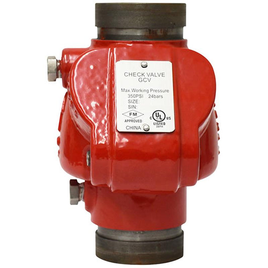 3 FIRE RISER CHECK, GRV, UL-ULC-FM, TAPPED FOR GAUGE AND DRA, 300 PSI