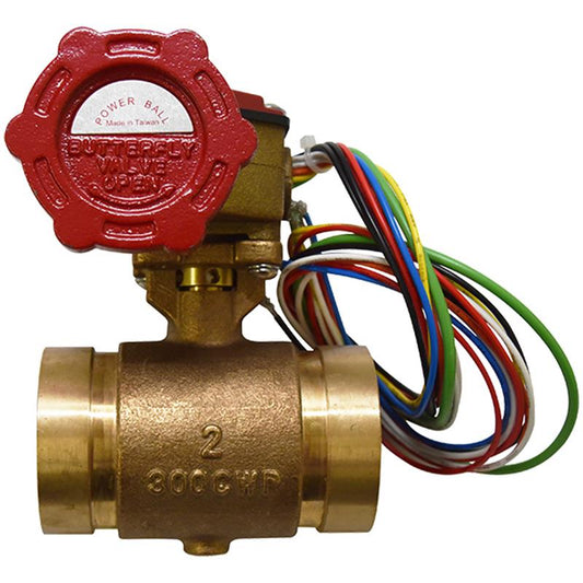2 FIRE BUTTERFLY VALVE, BRASS, GRV, W-SUPERVISORY SWITCH