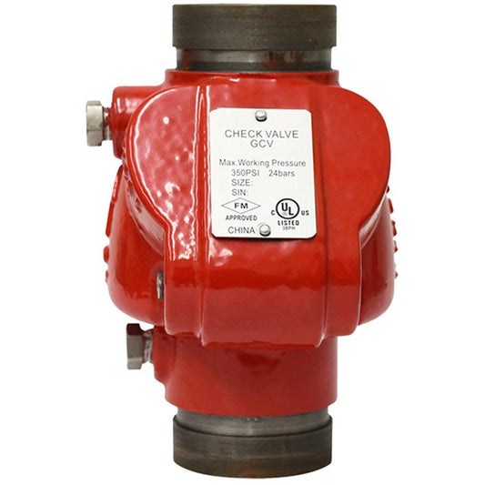 6 FIRE RISER CHECK, GRV, UL-ULC-FM, TAPPED FOR GAUGE AND DRA, 300 PSI