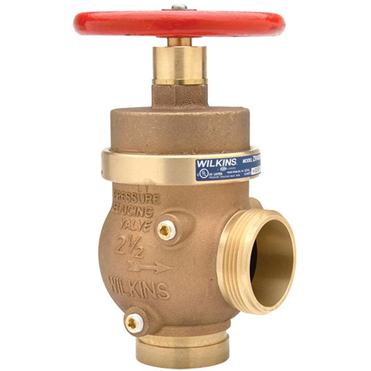 2.5 ZW4000 FIRE HOSE VALVE, FNPT X MALE HOSE THD, ANGLE, R CURVE
