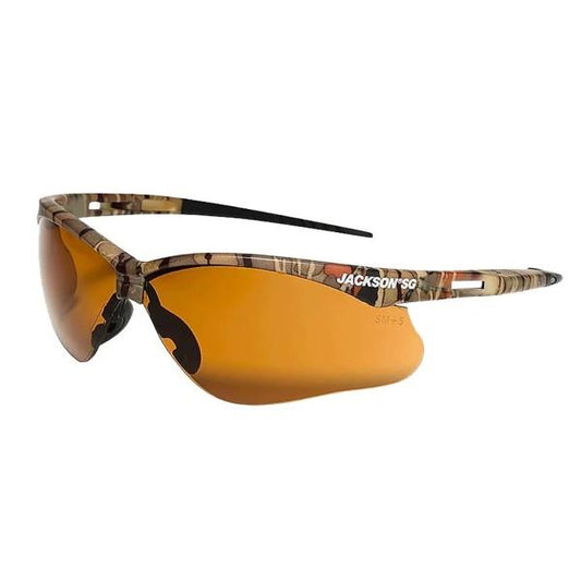 SureWerx Jackson SG Safety Glasses, Camo Frame with Bronze Anti-Scratch Lens