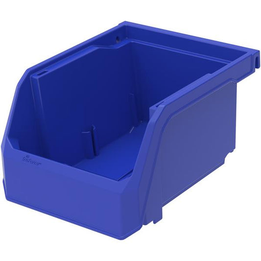 TruForce Hang, Stack and Nest Bin, 5 3/8"L x 3"H x 4 1/8"W, Blue