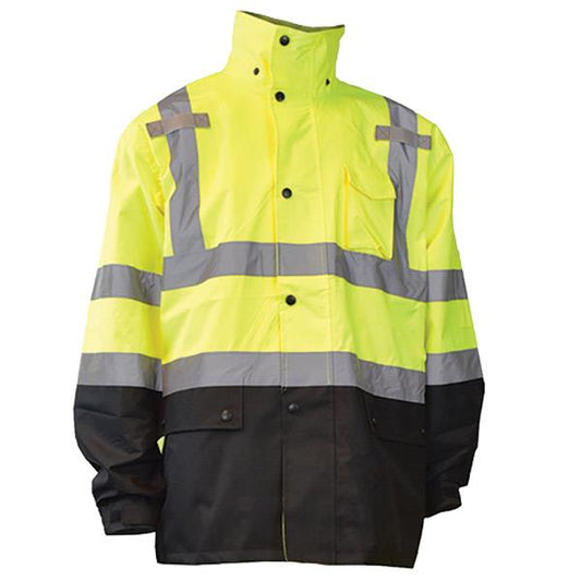 Radians RW30 General Purpose Rain Jacket, Medium, Hi-Vis Green
