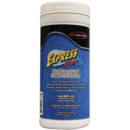 QuestSpecialty Express Wipes Stainless Steel Polish and Cleaner