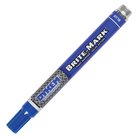 ITW ProBrands Brite-Mark Permanent Paint Markers, Medium Tip, Blue, 12/Case