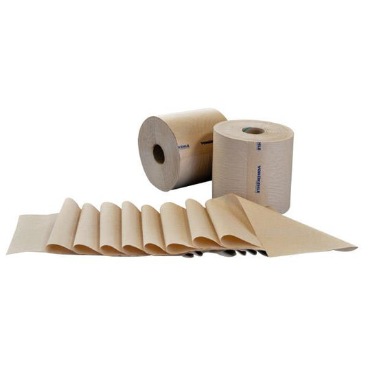 VonDrehle Preserve Hardwound Towels, Natural, 6 Rolls/7 7/8" x 800' Each