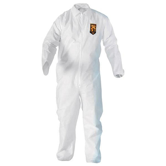 KleenGuard A20 Breathable Particle Protection Coveralls with Elastic Back, Wrists and Ankles, White
