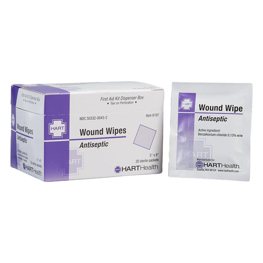 HART Health® Wound Wipes, 20/Box