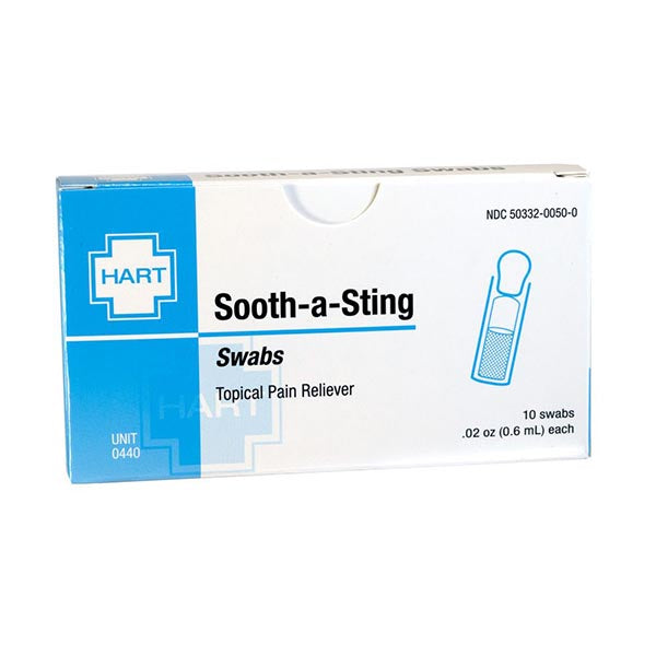 HART Health® Sooth a Sting Swabs, 10/Box