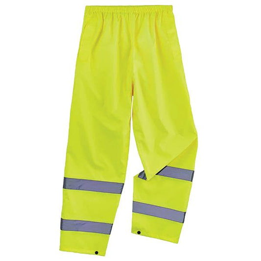 Ergodyne Glowear 8916 Lightweight Hi-Vis, Class E, Rain Pants, 2X-Large, Lime