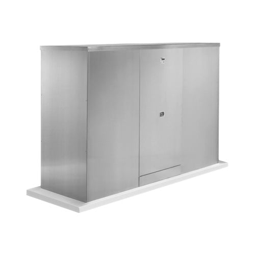 Safe T Cover Standard Enclosure w/ Heater, 3 Door, Brushed Aluminum, 120" x 56" x 38"