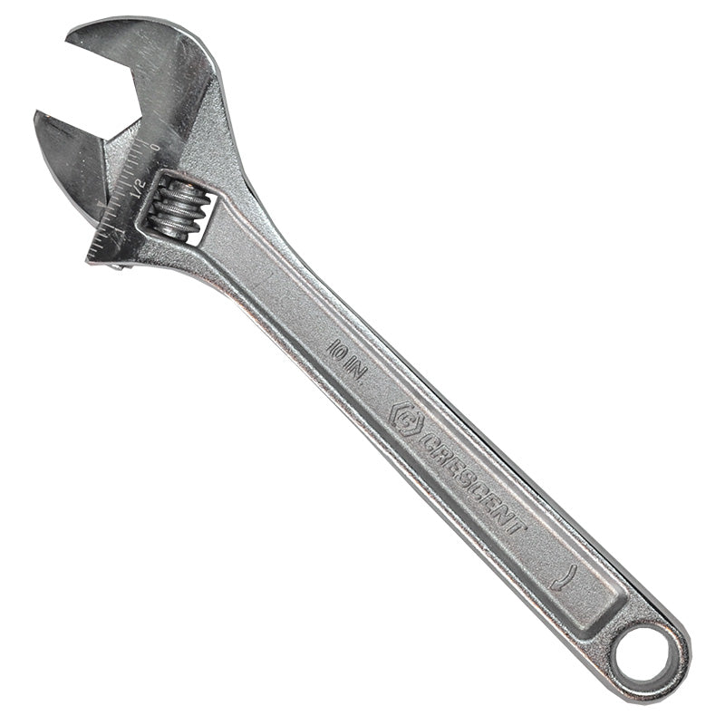 Crescent Chrome Adjustable Wrench, 10", 1 5/16" Jaw Opening