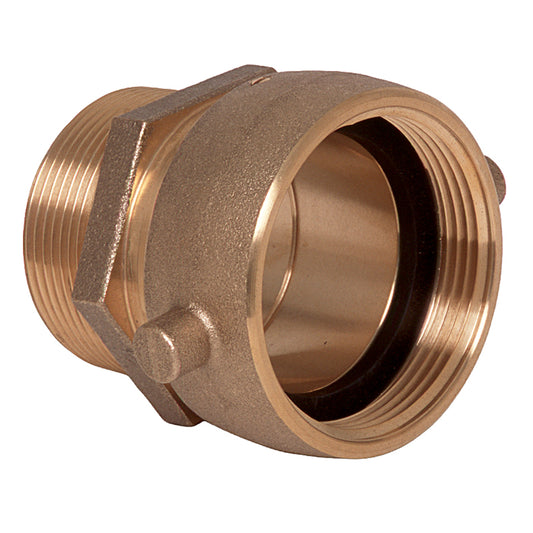 ADAPTOR 2 MNPT X 2.5 FNST SWIVEL BRASS PIN