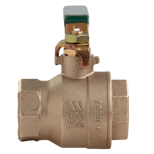 Ames 1 1/2" Full Port Bronze Ball Valve w/ Test Cock
