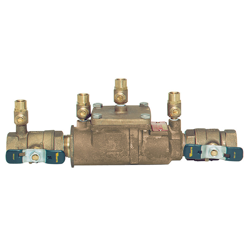 Watts® 1/2" 007-QT-S Bronze Double Check Valve Assembly, Quarter Turn Shutoff, Strainer, Single Top Entry