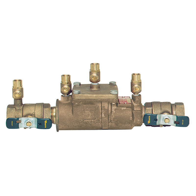 Watts® 1 1/2" 007M2-QT-S Bronze Double Check Valve Assembly, Quarter Turn Shutoff, Strainer, Single Top Entry