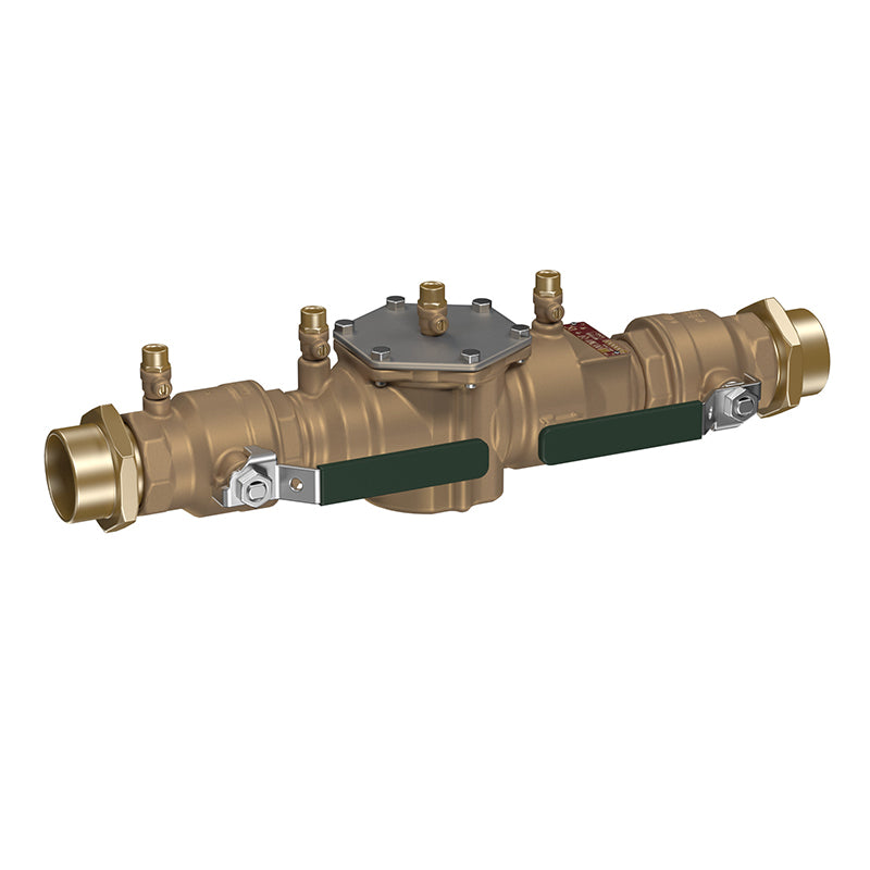 Watts® 2" 007M1-QT-HC Bronze Double Check Valve Assembly, Quarter Turn Shutoff, Fire Hydrant Fittings, Single Top Entry