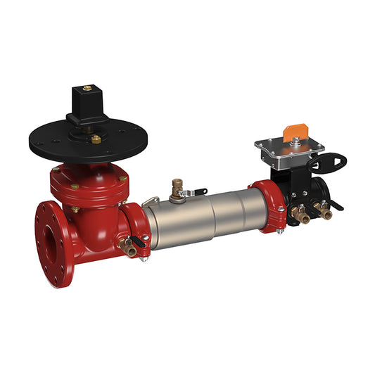Ames® 4" C200-PIVXBFG  Colt Double Check Valve Assembly, Post Indicator Valve x Grooved Gear Butterfly Shutoff Valve, Tri-Link Checks