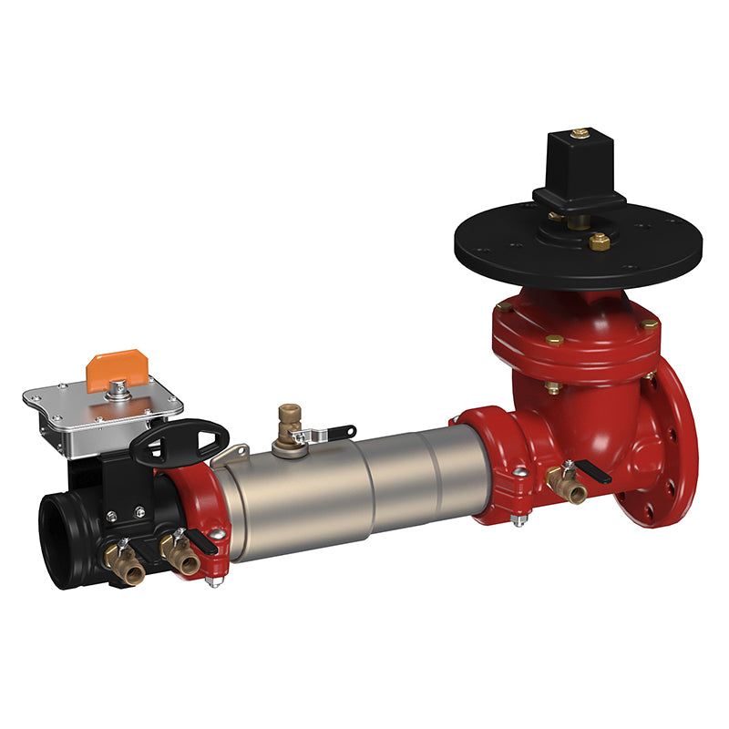 Ames® 8" C200-BFGXPIV Colt Double Check Valve Assembly, Grooved Gear Butterfly Shutoff Valve x Post Indicator Valve, Tri-Link Checks