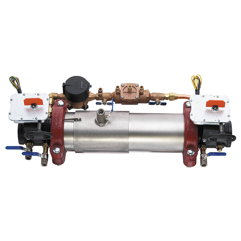 Ames® 4" LFM300-BFG-CFM Maxim Double Check Detector Assembly, Lead-Free, Grooved Gear Butterfly Valves, Tri-Link Checks, Cubic Feet Meter