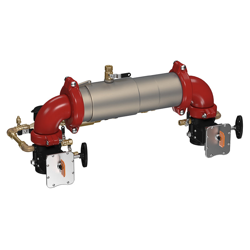 Ames® 3" LFM300N-BFG-CFM Maxim Double Check Detector Assembly, Lead-Free, N Pattern, Grooved Gear Butterfly Valves, Tri-Link Checks, Cubic Feet Meter