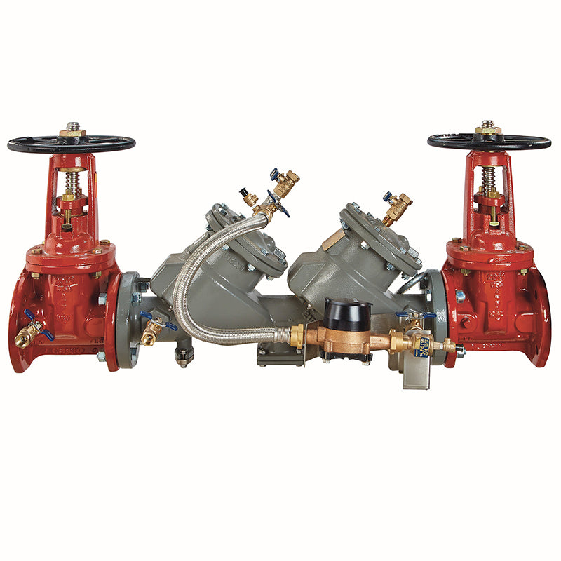 Febco® 4" LF856DCDA-OSY-CFM Double Check Detector Assembly, Lead-Free, ArmorTek Coating, OSY Gate Valves, Cubic Feet Meter