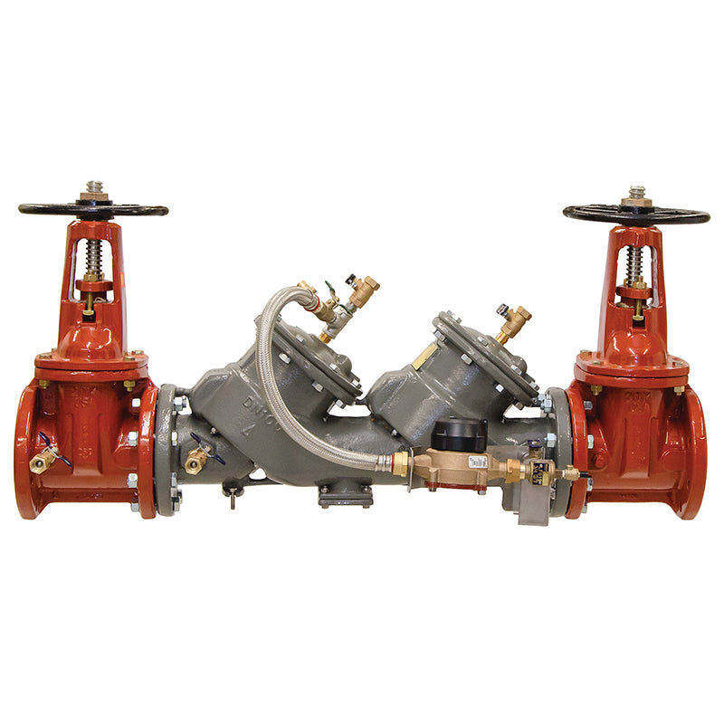Febco® 8" LF856DCDA-DOSY-CFM Double Check Detector Assembly, Lead-Free, ArmorTek Coating, Domestic OSY Gate Valves, Cubic Feet Meter
