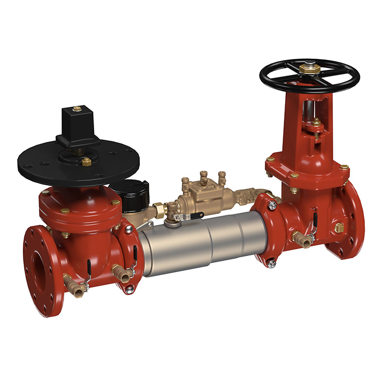 Ames® 8" LFC300-PIVXOSY-GPM  Colt Double Check Detector Assembly, Lead-Free, Post Indicator Valve x OSY Shutoff, Tri-Link Checks, Gallons/Minute Meter