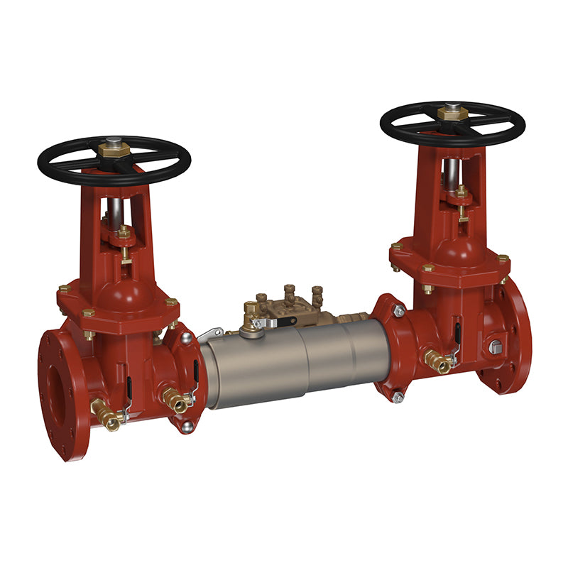 Ames® 4" LFC300-OSY-LM Colt Double Check Detector Assembly, Lead-Free, OSY Shutoffs, Tri-Link Checks, Less Meter