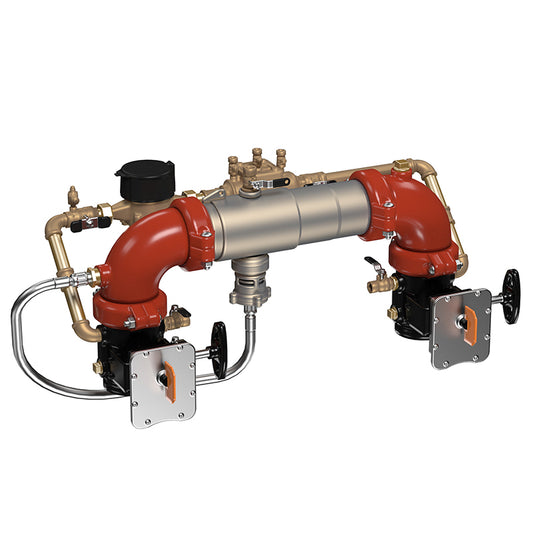 Ames® 2 1/2" LFC500N-BFG-CFM Colt Reduced Pressure Detector Assembly, Lead-Free, N Pattern, Grooved Butterfly Shutoffs, Link Check Modules, Cubic Feet Meter