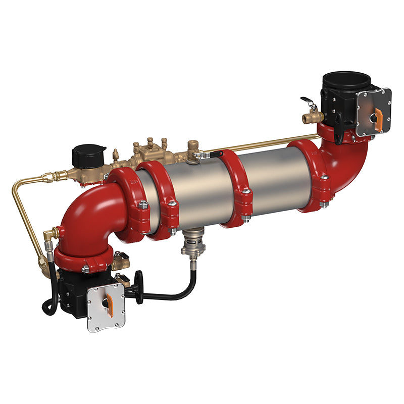 Ames® 3" LFM500Z-BFG-CFM  Maxim Reduced Pressure Detector Assembly, Lead-Free, Z Pattern, Grooved Butterfly Shutoffs, Link Check Modules, Cubic Feet Meter