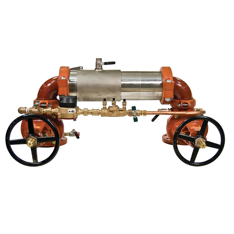 Ames® 8" M300N-OSY-CFM Maxim Double Check Detector Assembly, N Pattern, OSY Shutoffs, Tri-Link Checks, Cubic Feet Meter