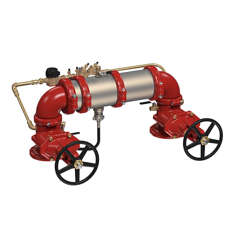 Ames® 4" M500N-OSY-CFM Maxim Reduced Pressure Detector Assembly, N Pattern, OSY Shutoff Valves, Link Check Modules, Cubic Feet Meter