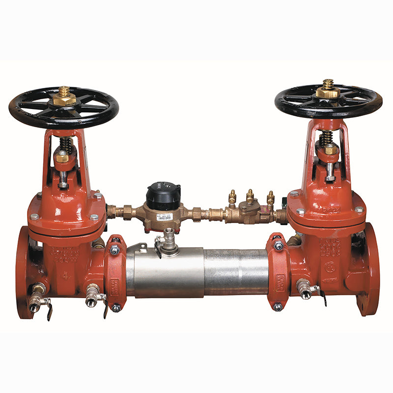 Ames® 3" C300-OSY-CFM Colt Double Check Detector Assembly,  OSY Shutoffs, Tri-Link Checks, Cubic Feet Meter