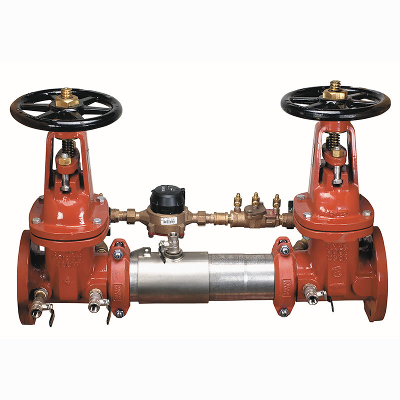 Ames® 8" C300-OSY-CFM Colt Double Check Detector Assembly,  OSY Shutoffs, Tri-Link Checks, Cubic Feet Meter