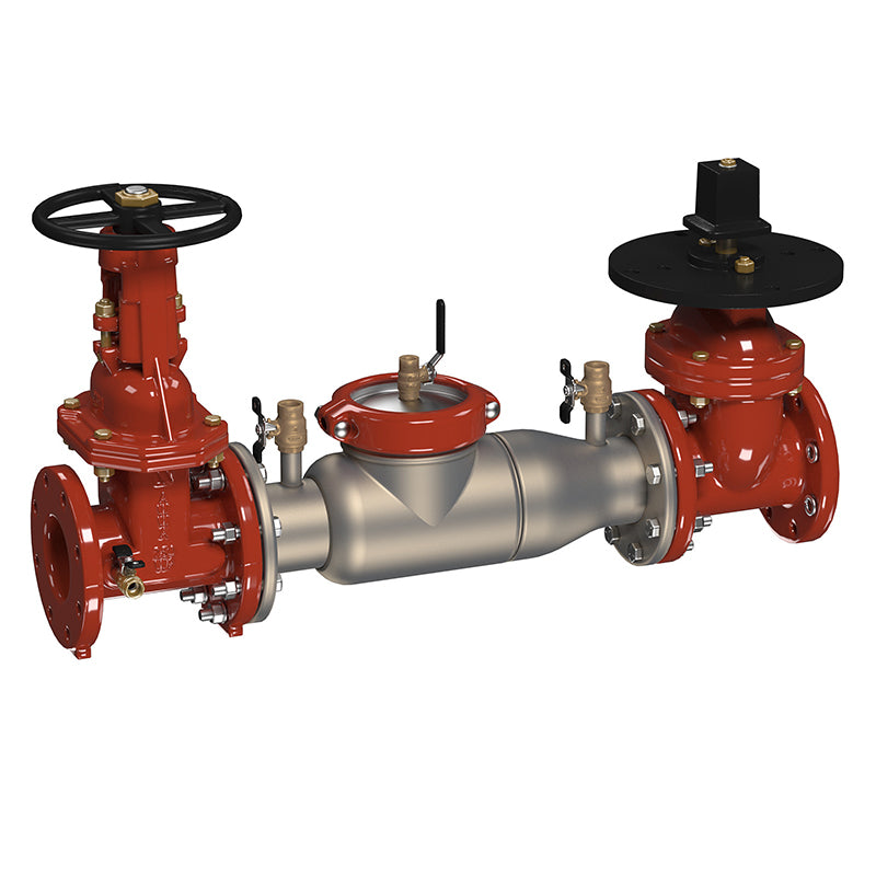 Ames® 4" 2000SS-OSYXPIV Double Check Valve Assembly, OSY Shutoff Valve x Post Indicator Valve, Cam-Check Valves