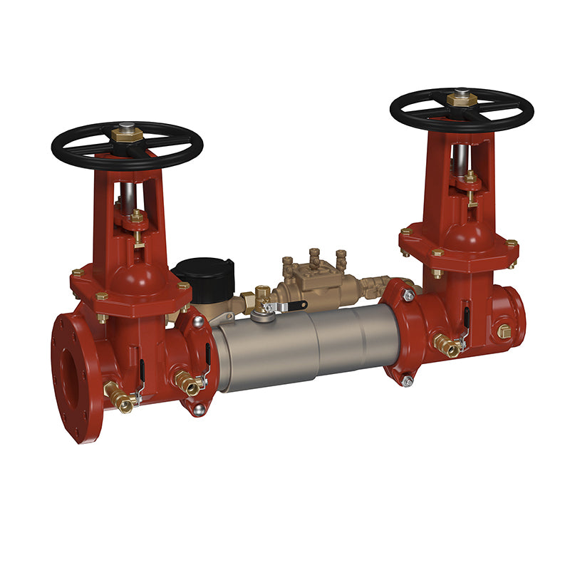 Ames® 4" C300-OSY-FXG-GPM Colt Double Check Detector Assembly, OSY Shutoffs, Flanged Inlet x Grooved Outlet, Tri-Link Checks, Gallons/Minute Meter