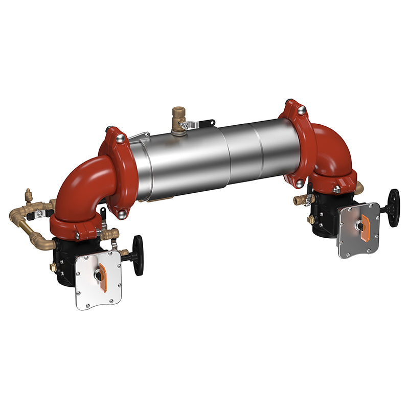 Ames® 6" M300N-BFG-LM Maxim Double Check Detector Assembly, N Pattern, UL/FM Butterfly Valves, Less Meter