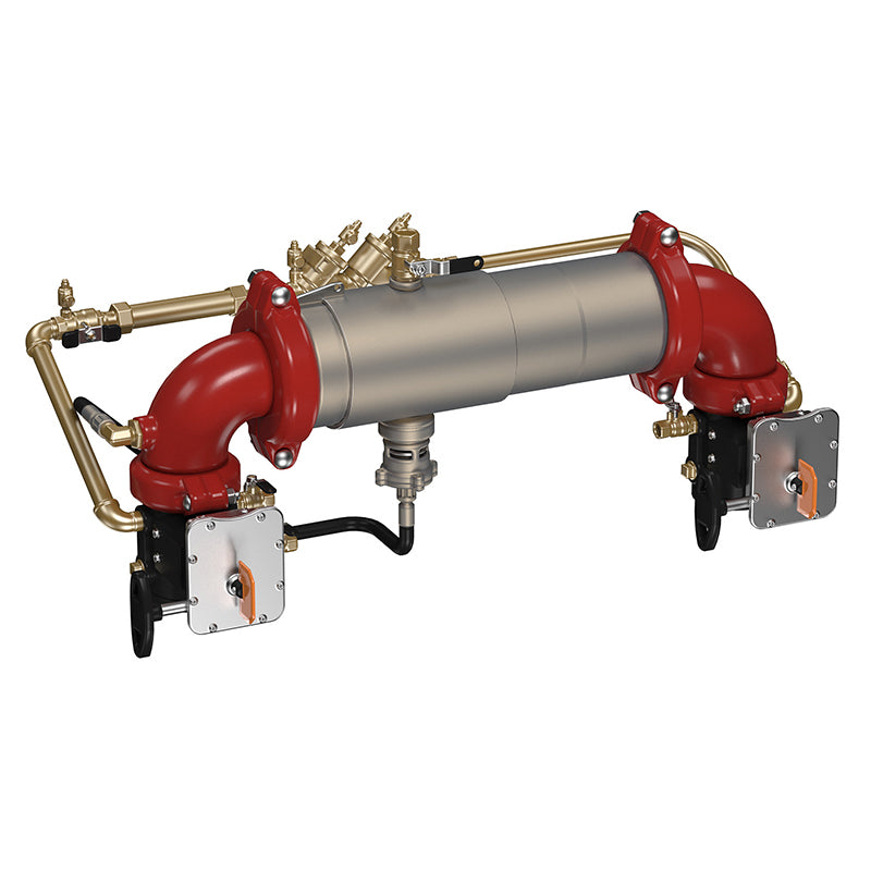 Ames® 6" M500N-BFG-LM Maxim Reduced Pressure Detector Assembly, N Pattern, Grooved Butterfly Shutoffs, Link Check Modules, Less Meter