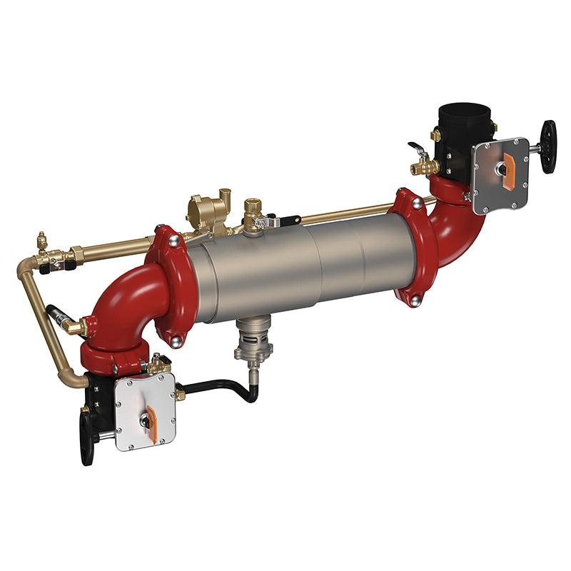 Ames® 4" M500Z-BFG-LM Maxim Reduced Pressure Detector Assembly,  Z Pattern, Grooved Butterfly Shutoffs, Link Check Modules, Less Meter