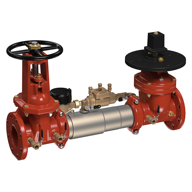 Ames® 6" C300-OSYXPIV-CFM  Colt Double Check Detector Assembly,  OSY Shutoff x Post Indicator Valve, Tri-Link Checks, Cubic Feet Meter