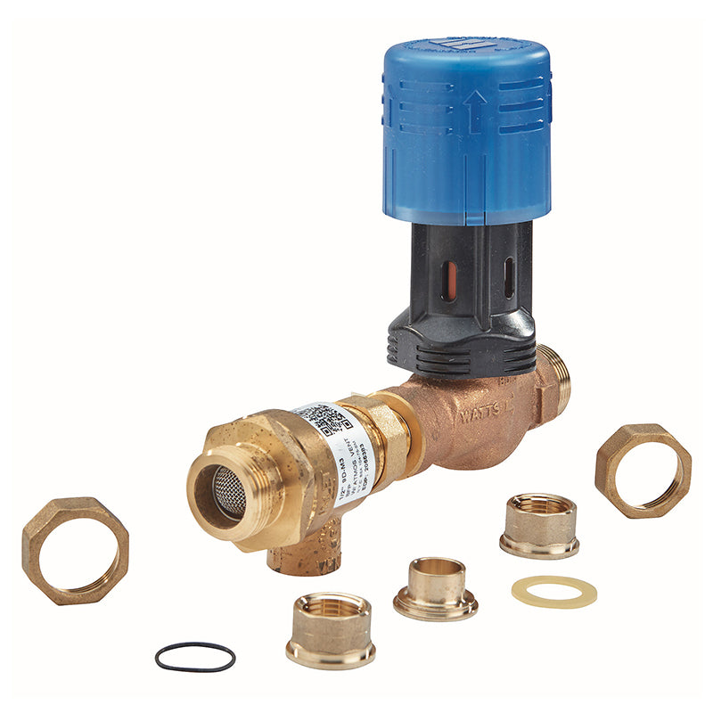 Watts® 1/2" BD911ST-UT Bronze Combination Dial Set Fill Valve Backflow Preventer, Union Solder or Threaded Inlet x Union Threaded Outlet Connections